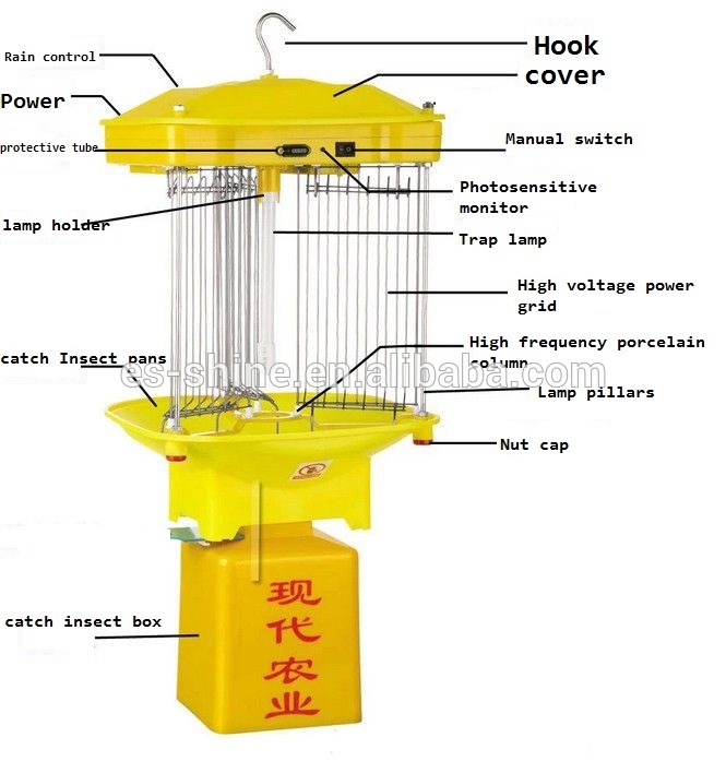 Solar Pest Spectrum Lamp Insect Kill Light solar Pest lamp