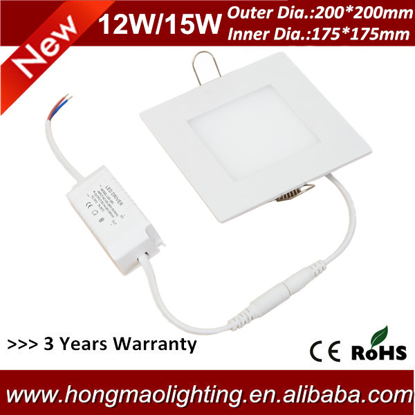 Epistar Samsung 5630 SMD 15w warm white ceiling led panel light 200x200