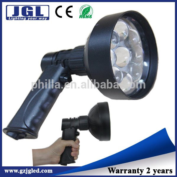 handheld 12V 5JG-NFC120-27W waterproof rechargeable portable spotlight led flashlight