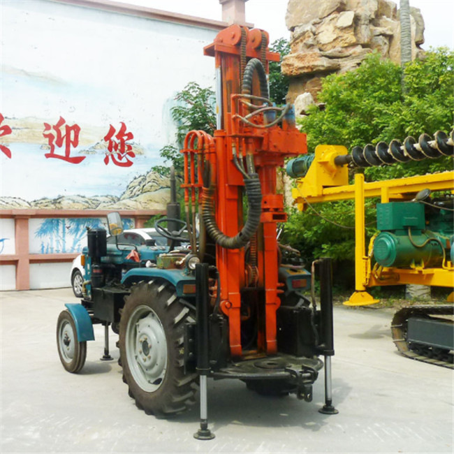 200m Depth tractor mounted water well drilling rig/borehole drilling rig