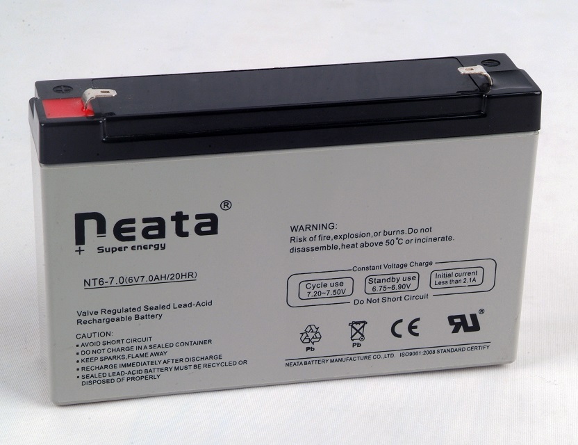 Neata 6V 7AH Maintenance Free AGM Sealed Lead-Acid Rechargeable Battery For Toy Car With CE UL ROHS REACH ISO Certificates