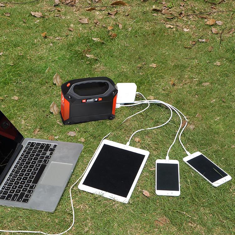 Portable AC DC Power Bank 100w Solar Power Backup With 42000mah High Capacity