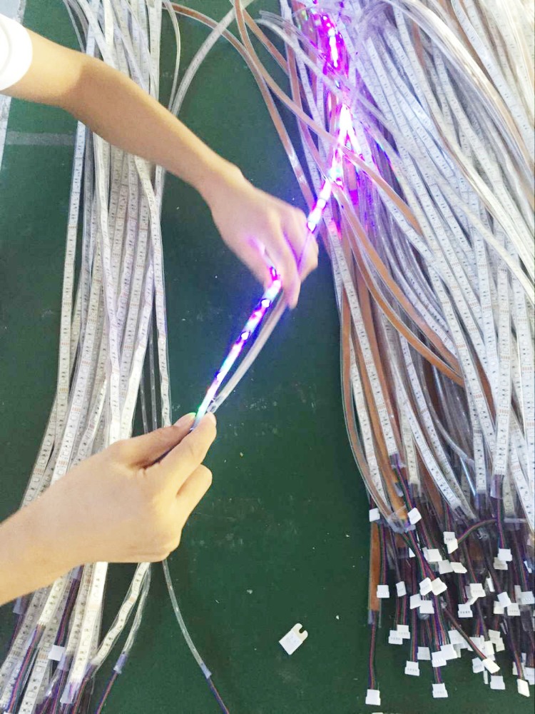 RGB waterproof 3 modes 3528 leds longboard application led strip with Battery box control line