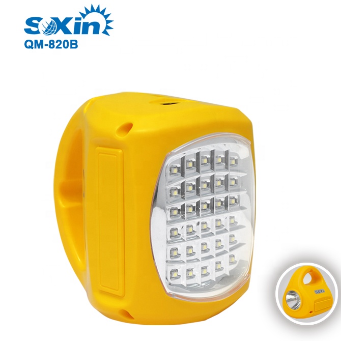 Portable multifunctional solar searching light emergency light with FM radio