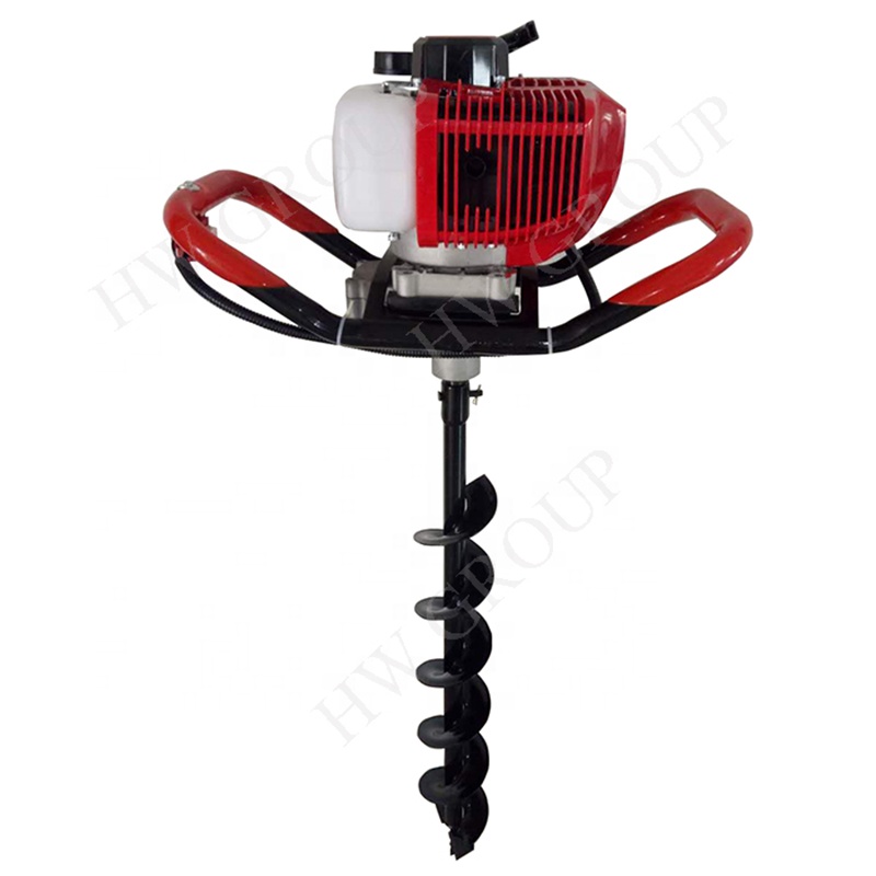 HW brand High performance 85cc Petrol Earth Auger 3HP Post Hole Borer Ground Drill with 3 Bits