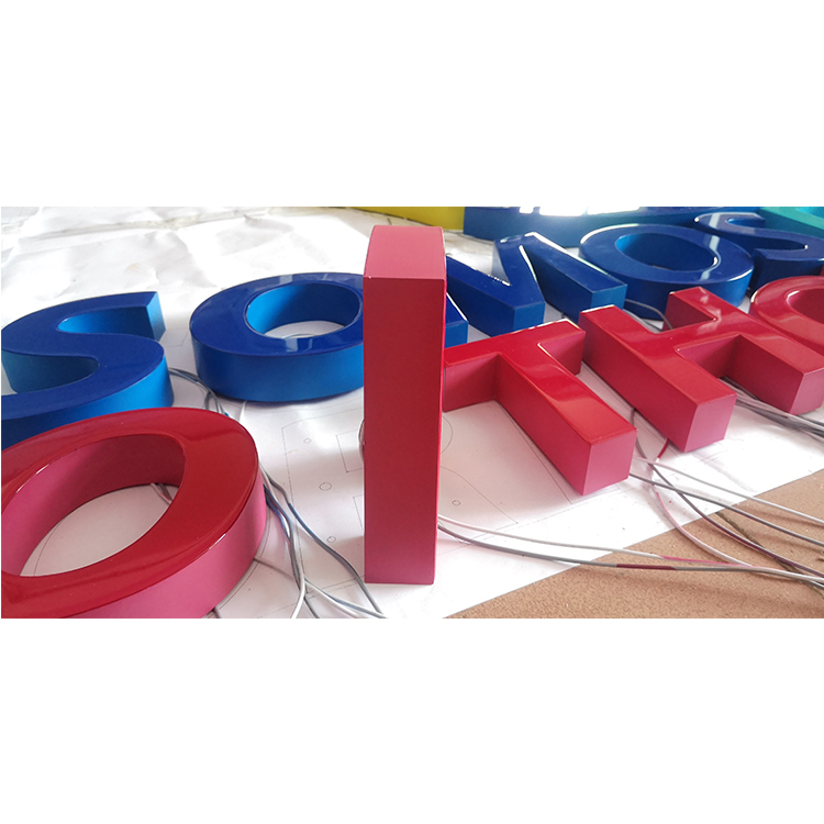 Outdoor advertising 3D channel letter Epoxy resin small wall letters for wholesale