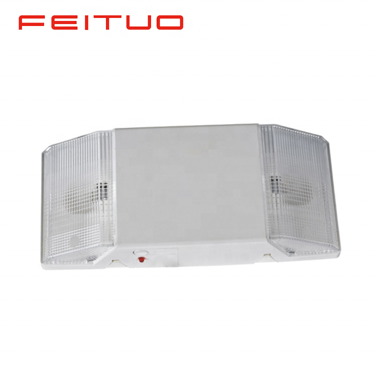 Twin head fixed lamp header interior emergency lights