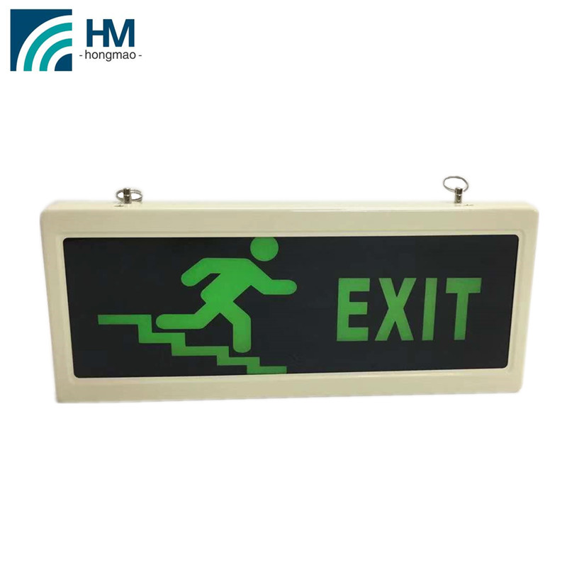 220V Iron Glass Housing industrial emergency light led exit sign