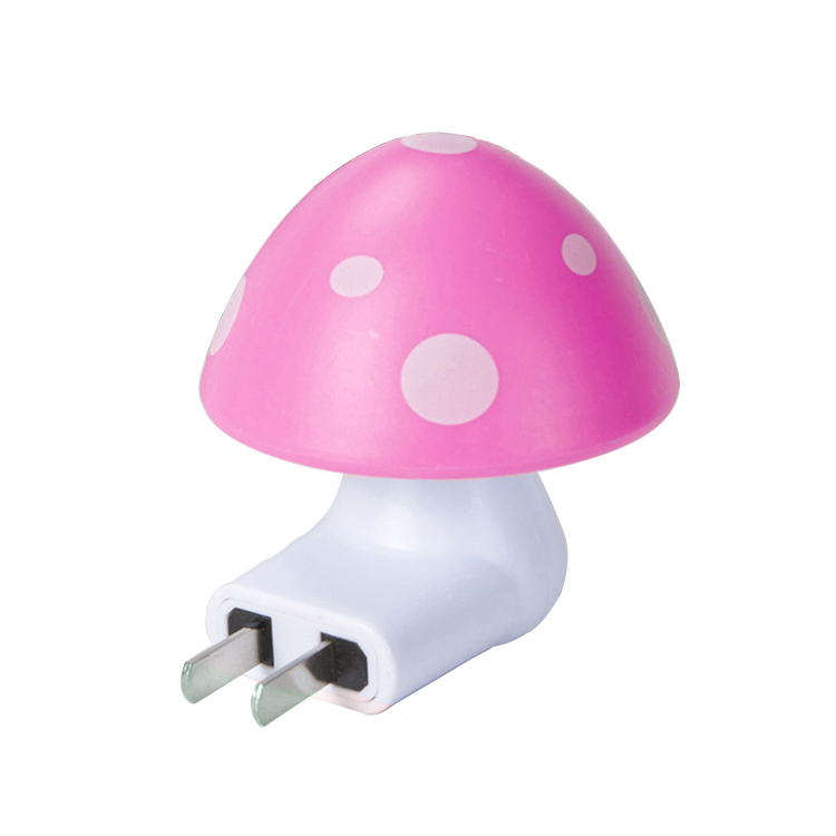 Plug In Nursery Sleeping Room Wall Decoration Mushroom Lighting Automatic Smart LED Sensor Lamp Small Baby Night Light