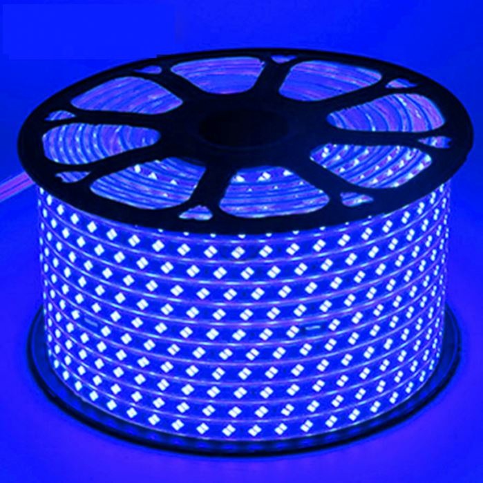 High Voltage Dimmable Flexible Waterproof IP65 Indoor Rope Lights 110V 120V 220V 230V AC Controller DMX Led Strip 5050 RGB Light