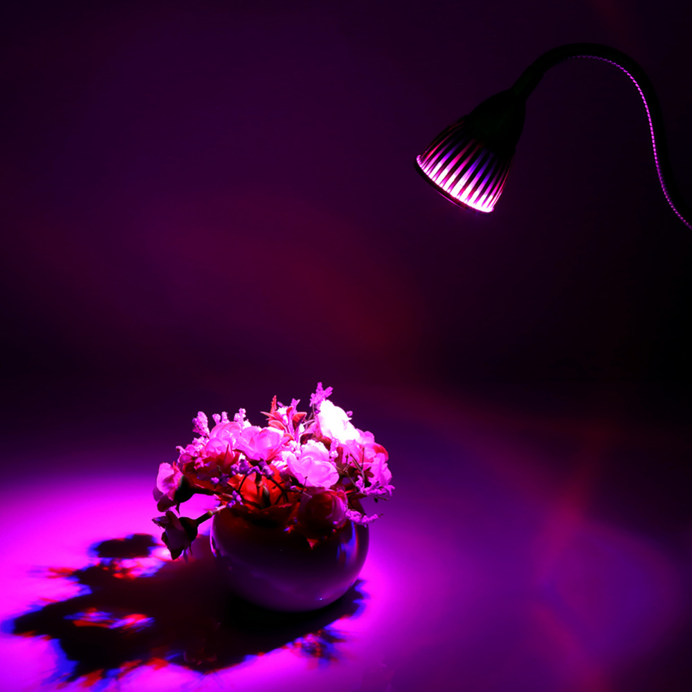 5W Blue/ Red/ warm LED Plant Grow Light Indoor Garden Desk 360 degree Flexible Clip On Lamp