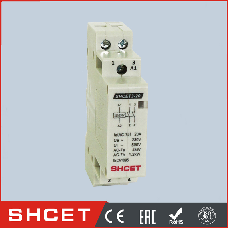 SHCET4-63 2P 32A 40A 63A household modular contactor din rail contactor 220V