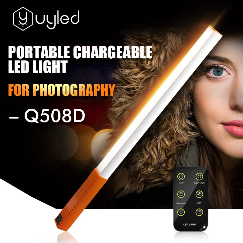 UYLED 2.4G Remote Control  5200Mah Lithium Battery Powered 3000K-6000K Dimmable  LED Tube Video Light