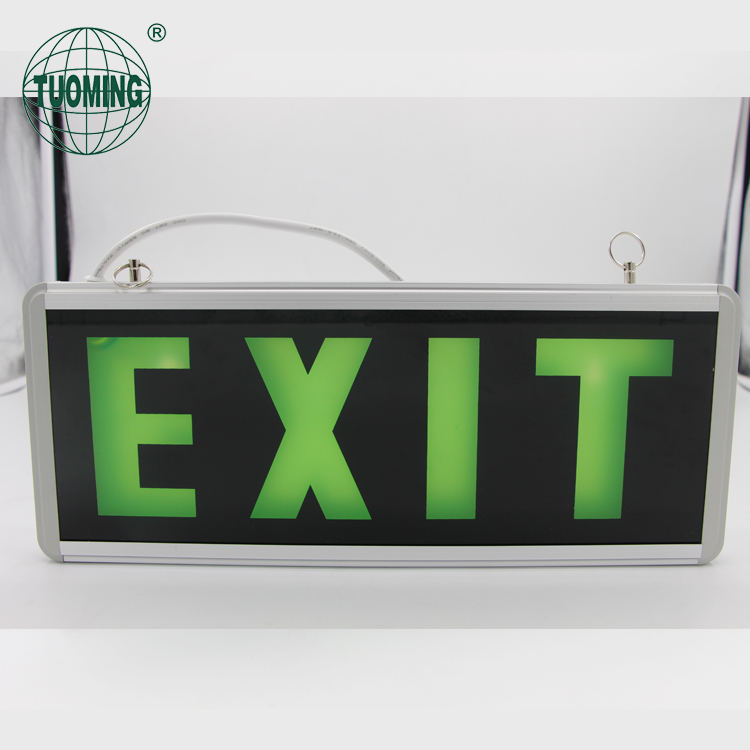 Customized 2-3hours working time emergency exit sign Glass board IP20 maintained emergency exit door signs