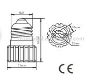 2019 Hot sells lamp holder converter PC material E27 to B22 lamp holder adapter