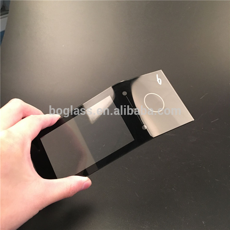 Customized projected capacitive bent black printed glass touch panel