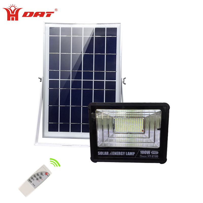 HY-8100 Outdoor led solar flood light  100w rainproof solar flood light  with remote control