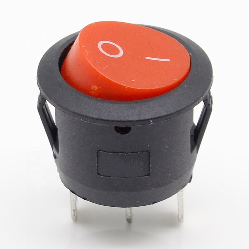 20mm Diameter Small Round Boat Rocker Switches Black Mini Round Black White Red 3 Pin ON-OFF Rocker Switch
