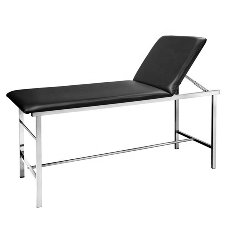 Stainless steel gynecological examination chair with stirrup in hospital obstetric exam table