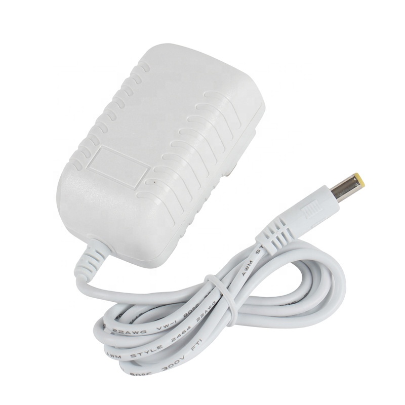 Wall mount ac dc 12v 1a  LED power adapter white shell transformer