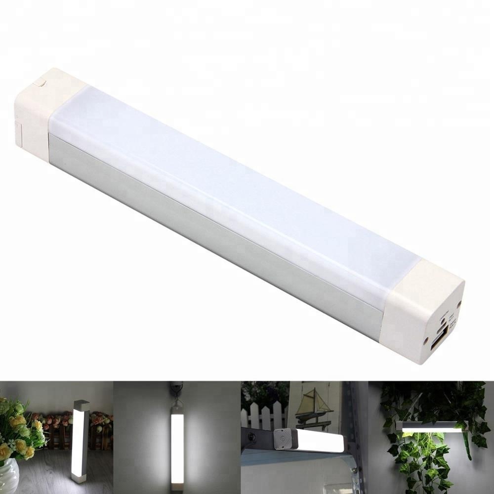 Bedroom closet bar learning car can be recharged wireless portable magnet tube LED light with power bank function charging phone