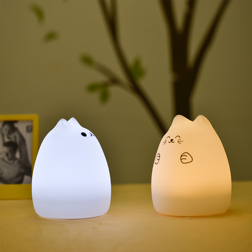 Zhuhai Cat/Kitty Night Light with 7 colors and Remote Control for Baby Room