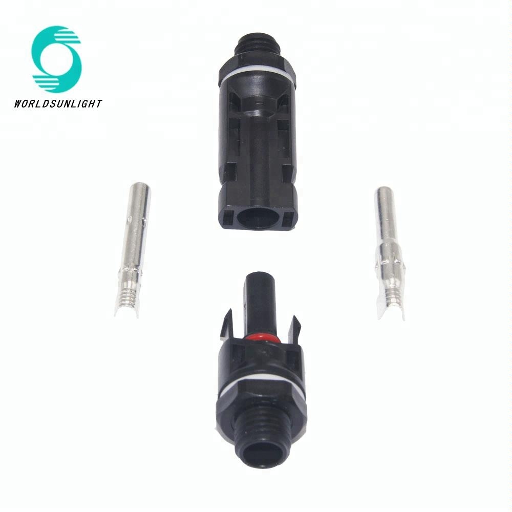 CE TUV Waterproof IP67 1000v dc 2.5mm2 ,4mm2 ,6mm2 16A 20A 25A 30A mc4 solar connector diode solar pv connector solar socket con