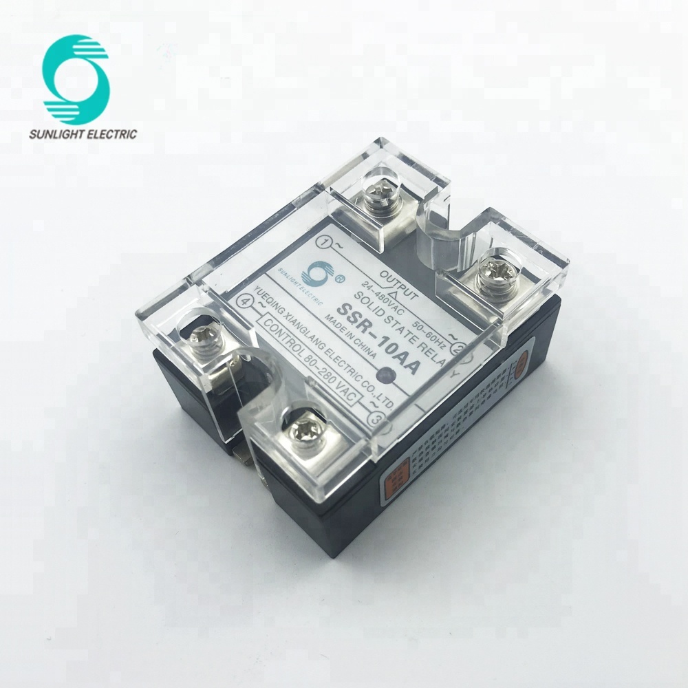 JGX-1A2410A SSR-10AA 10A input 90V to 250V AC output 24V to 240V AC single phase ssr relay solid state relay