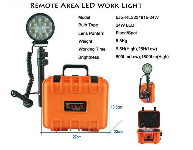 security and protection 1800lm rechargeable led camping lantern portable led emergency searchlight RLS231815-24W