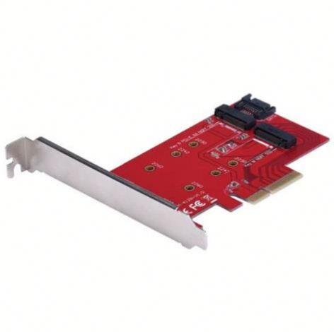 Hot Selling 2 Port NGFF M.2 B + M Key SSD To PCI-E PCI Express 4X Adapter Card Board Dec22