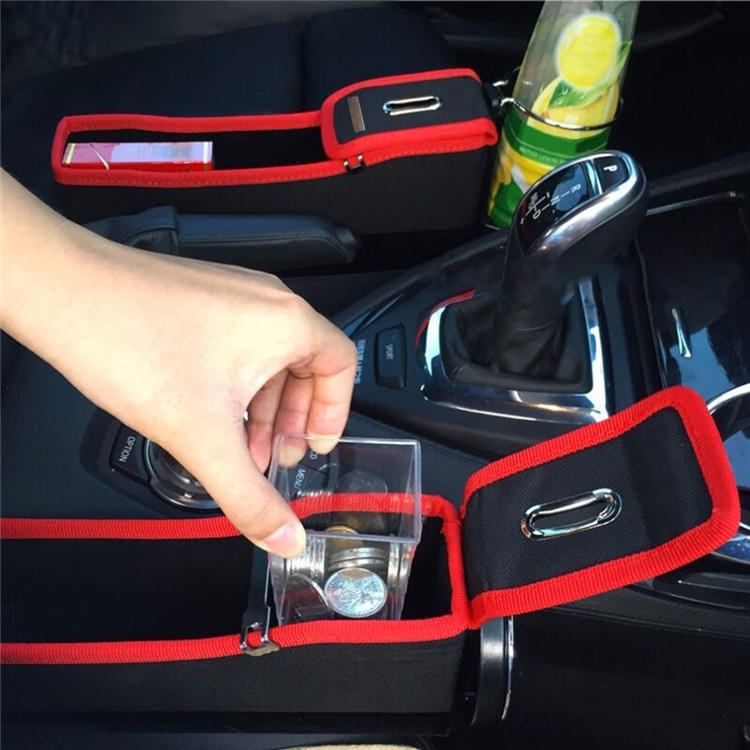 Car Seat Crevice Storage Box Cup Drink Holder Organizer Auto Gap Pocket Tidying For Phone Card Coin Case Accessories