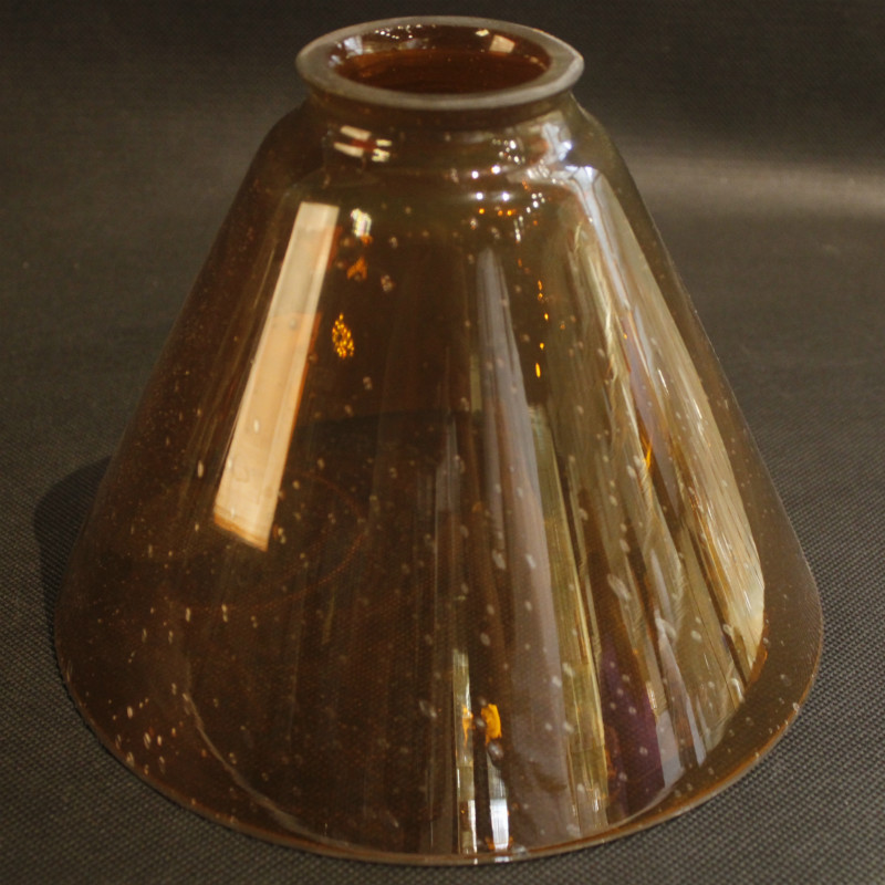 Custom Decorative Blown Pendant Light Colored Seedy Glass Lamp Shade