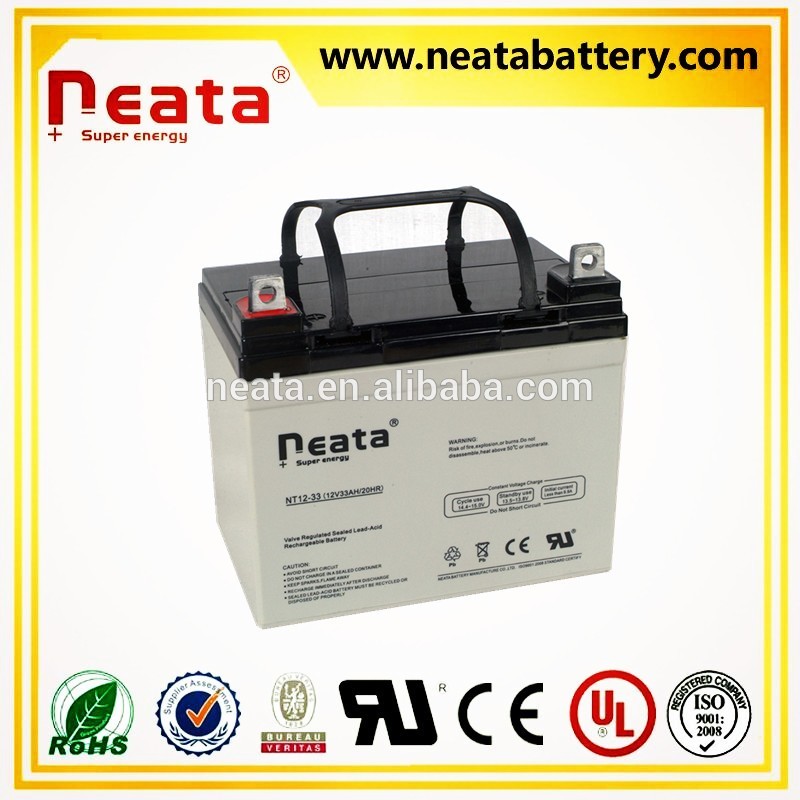 NEATA BATTERY Deep cycle solar system 12v cheap high quality gel agm battery 33ah