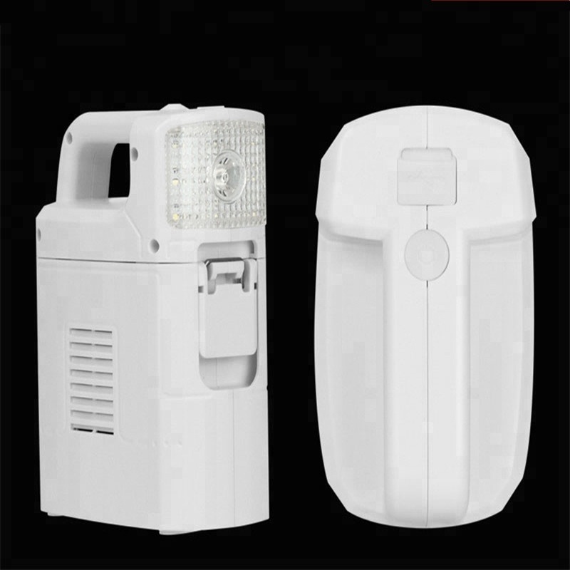 unique shape white ABS shell 4in1 multifunction saltwater powered usb emergency charger led lantern for camping fishing outside