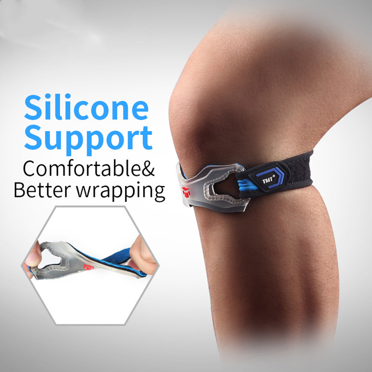 Silicone protective Gasket Knee Patella Support Knee Pads Ice Cold Breathable Absorb Sweat Cloth Safety Guard Brace Kneepad