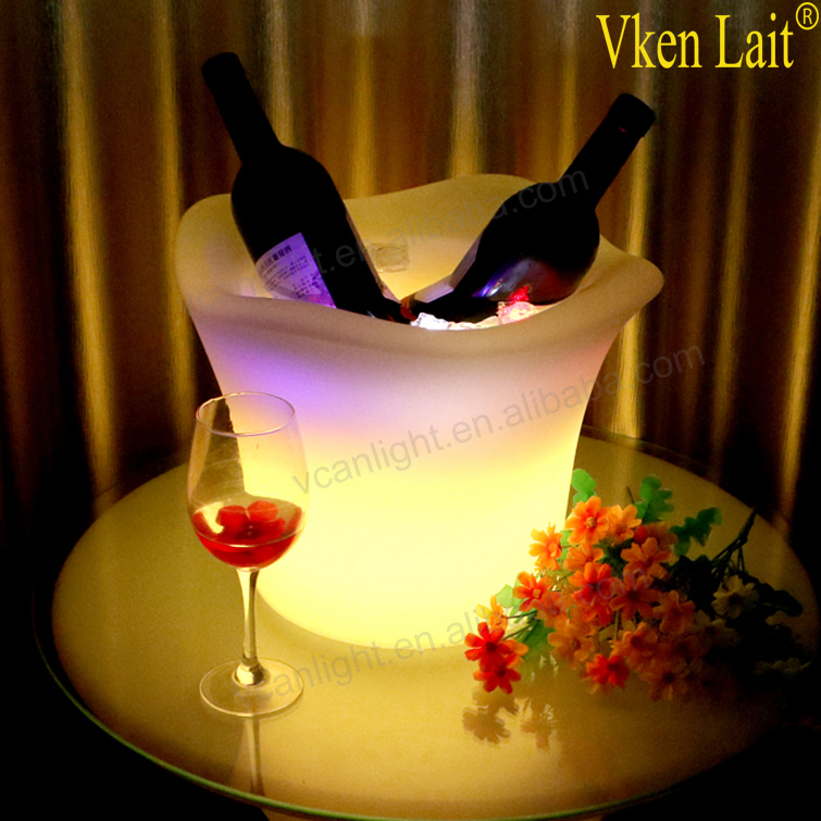 LED club table with ice bucket/nightclub led wine table cooler/bar furniture