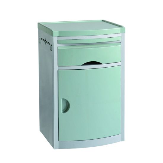 China factory mobile hospital bedside cabinet, hospital bedside lockers, hospital table