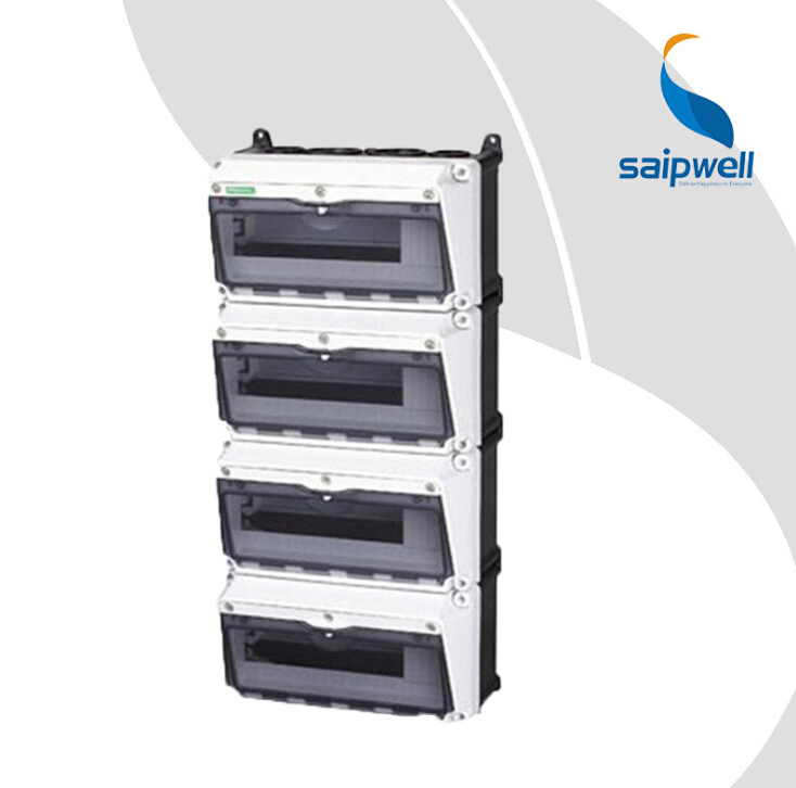 SAIP/SAIPWELL High Quality 260*640*180mm 48 Position Industrial Portable Metal Distribution Box