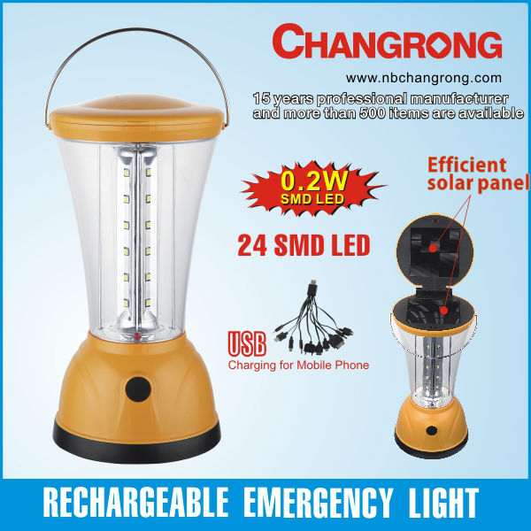 Lead-acid Battery Camping Usage Solar LED emergency lamp