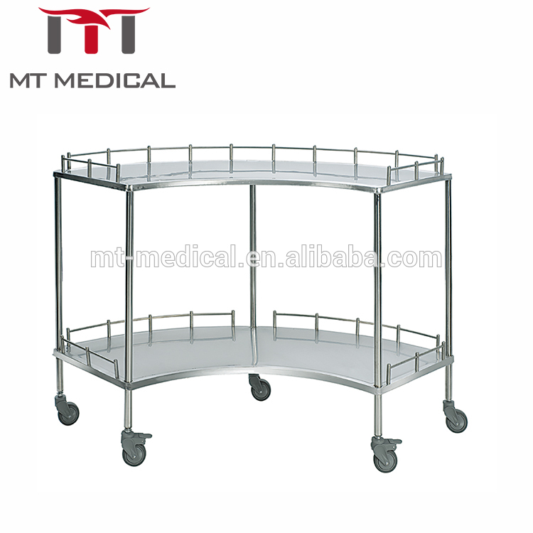 Stainless steel urgical trolley medical trolley carts patient trolley for hospital MT MEDICAL