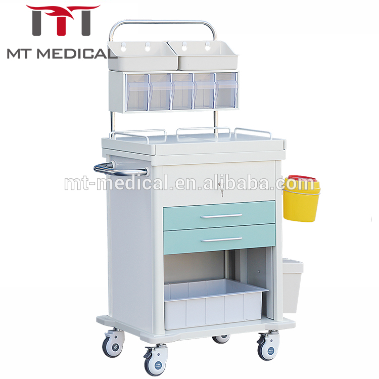 Most popular ABS medical anesthesia crash trolley cart mobile ABS medical furniture in hospital