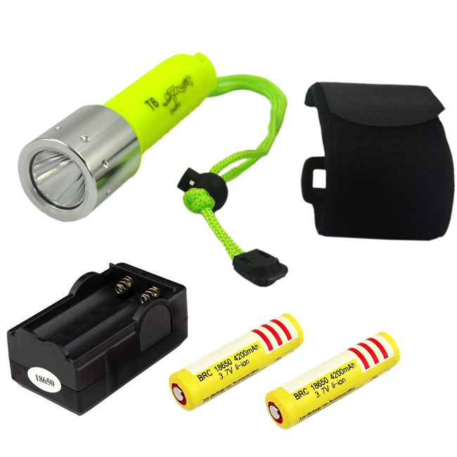 Ultra bright ABS Plastic AA Dry Battery Powerful 3 Model XPE 3W Underwater LED Diving Flashlight