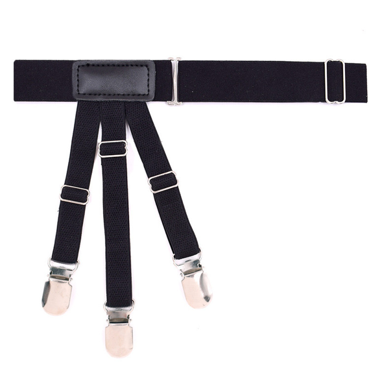 Adjustable Elastic Shirt Hold European Men Anti Skid Shirt Clip Garters Nylon Crease-Resistance Braces Leg Suspender