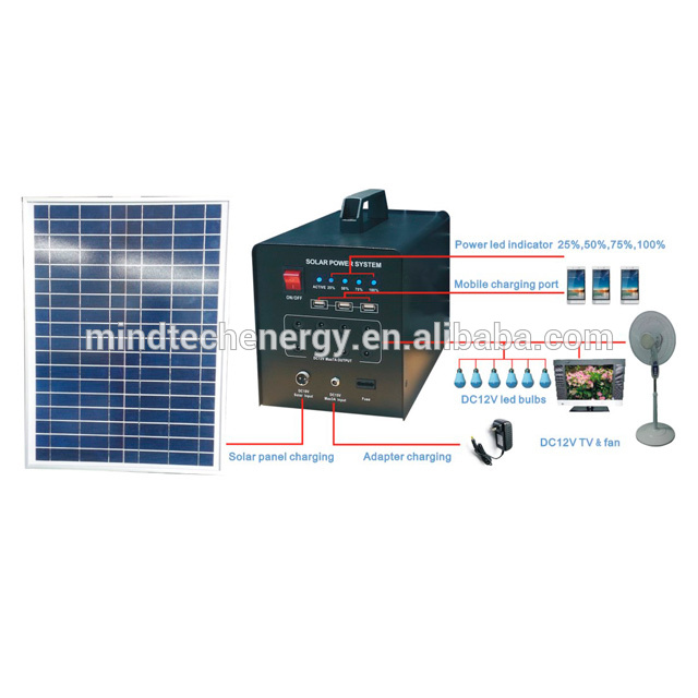 12v mobile home solar system  for home lighting