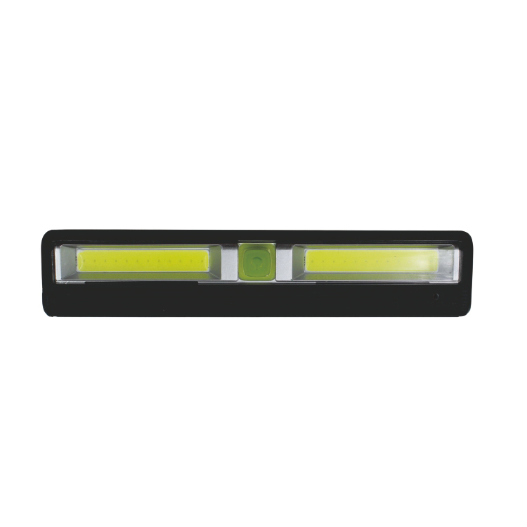 Ultra brightness Aluminum alloy 2 modes 3*AAA 250lumen 2*COB LED  plastic cover under cabinet light