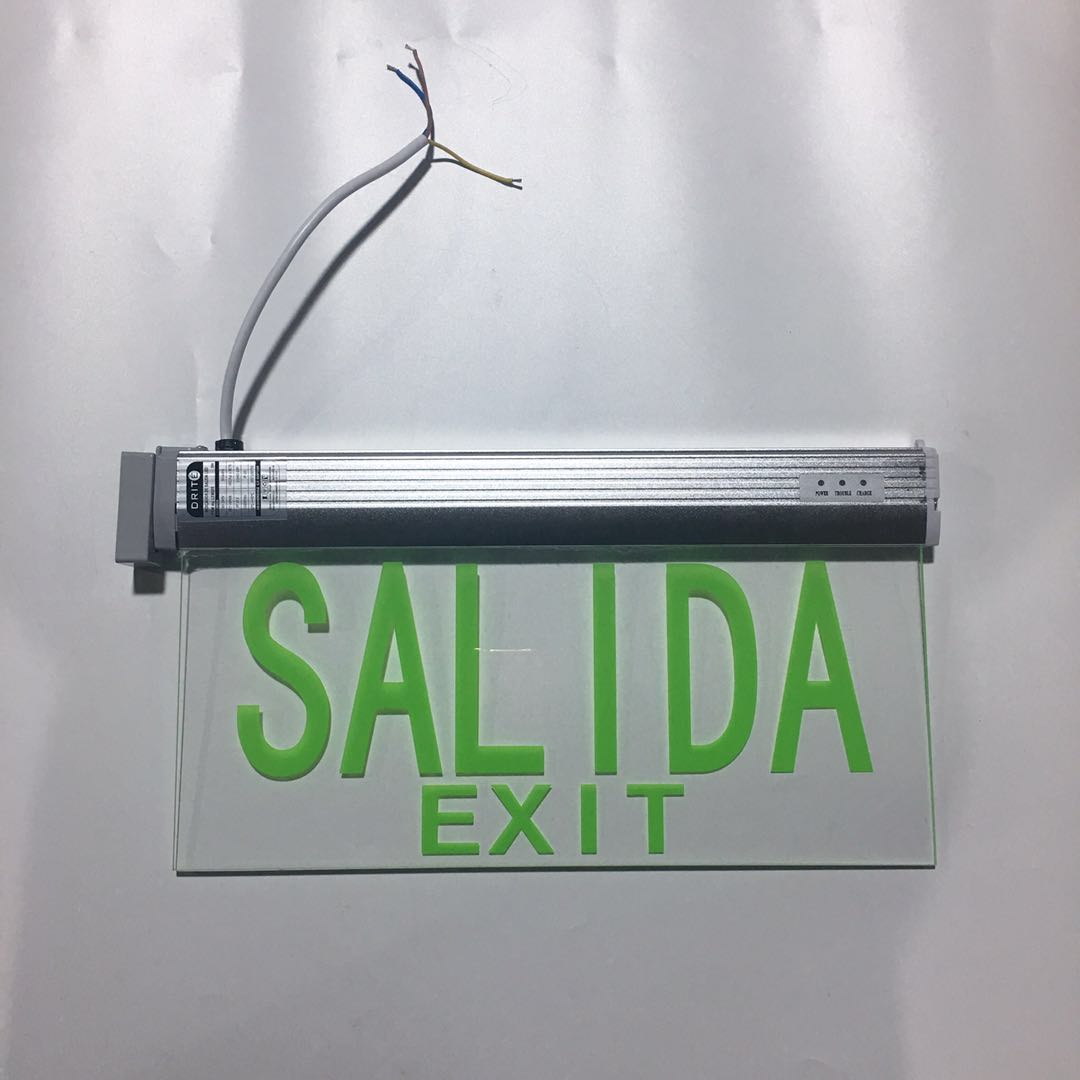 Hot selling South America Wall mounted emergency light  Acrylic aluminium housing led emergency salida exit light sign