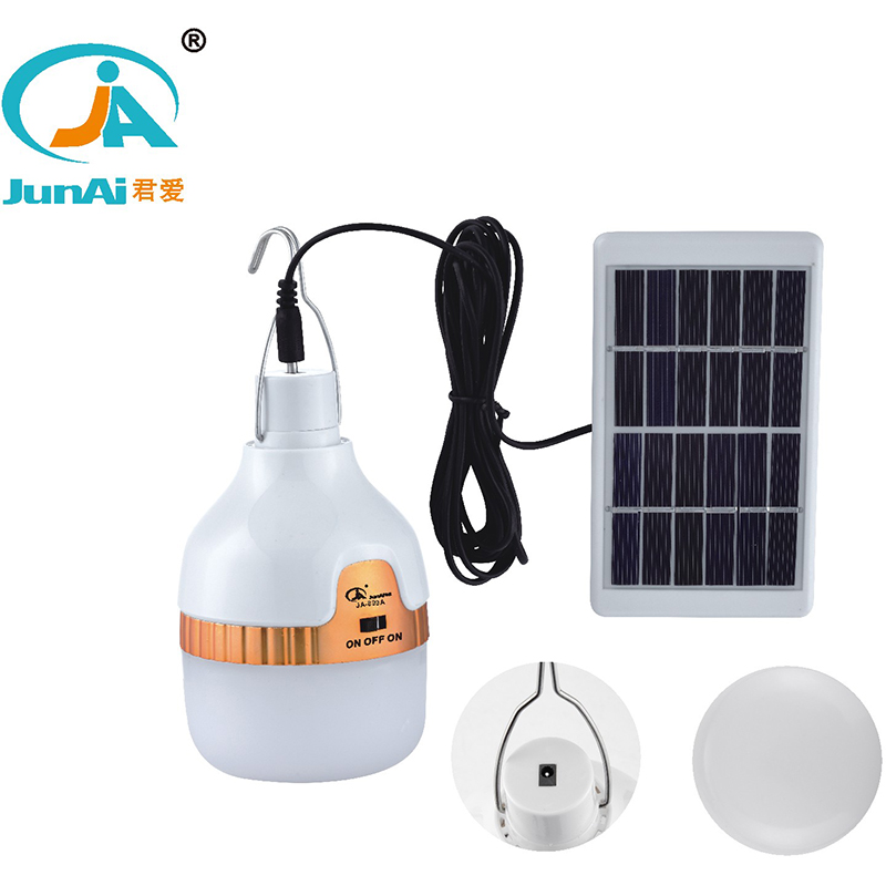 High quality emergency led bulb rechargeable led light bulb with a solar panel for charging solar led bulb JA-899A