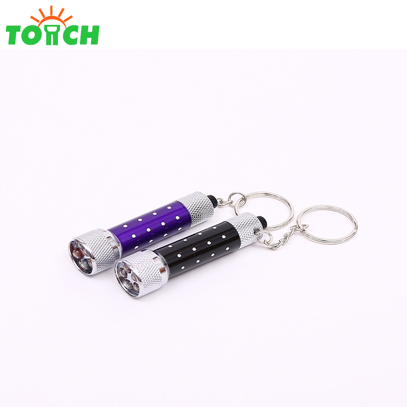 Gift promotional 3 led 5 led keychain flashlight Aluminum mini torch keyring with logo printing