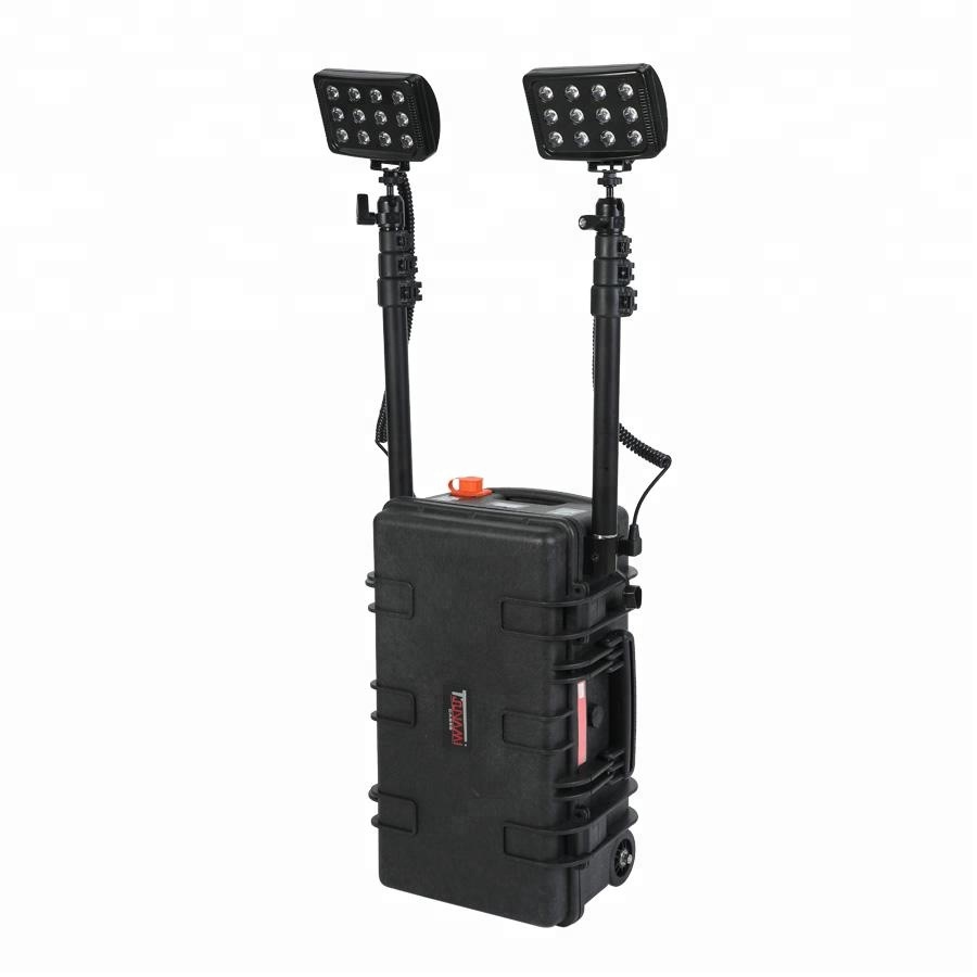 72w battery powered led work lights, Disaster rescue equipment , fire fighting emergency light