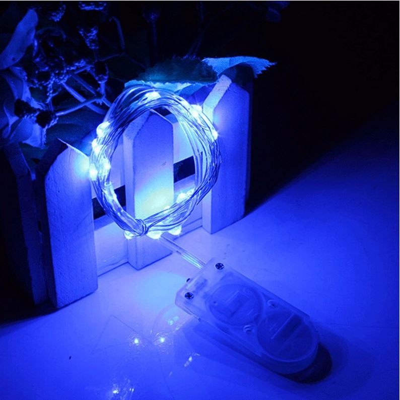 Christmas Festival & Party 2M 20 LEDs Mini CR2032 White Battery Box Silver Copper Wire Fairy String Light